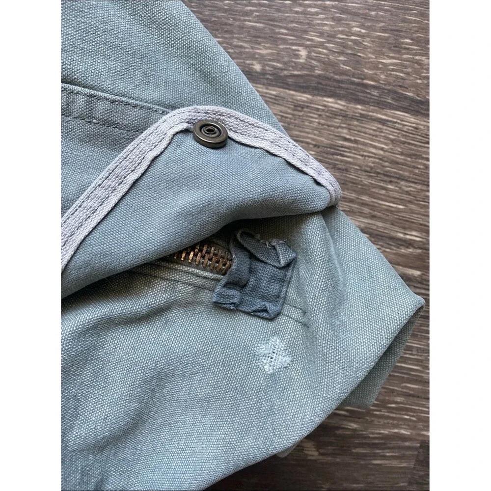 Vintage Military Duffel Bag / Kit Bag Olive Green Canvas Large Utility Carry Bag